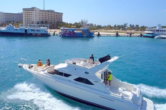 Private SeaRay 47ft Yacht Rental Cancun 23P6 - Which Trip Length Fits: 2 Hours in Cancun Bay vs 4 or 6 Hours to Isla Mujeres