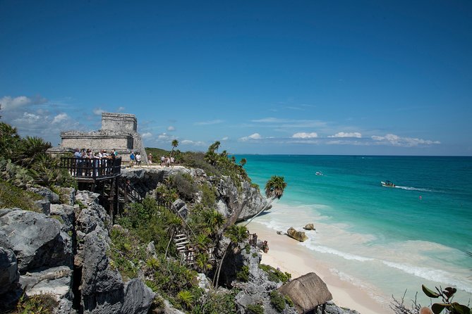 Private Tulum Ruins, Turtles in Akumal and Cenote Adventure - Tulum Archaeological Site: the Caribbean view and Mayan meaning