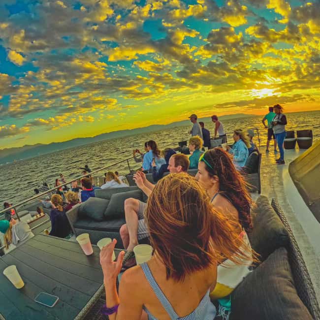 Puerto Vallarta: Mega Yacht Whale Watching Sunset Cruise - The sunset segment, open bar energy, and the snack schedule