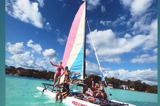 Sail away! Hobie Cat Tour Bacalar - The core route: pirate channel, black cenote, emerald, bird island