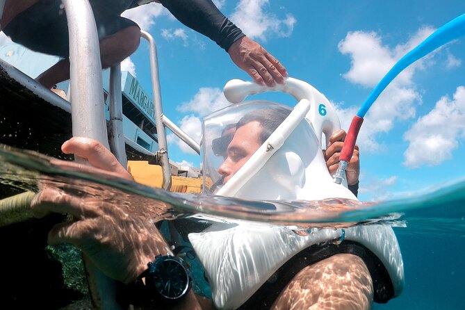 SeaTrek Underwater Helmet Diving Experience in Downtown Cozumel - The end of the walk: resurfacing, relaxing, and included drinks