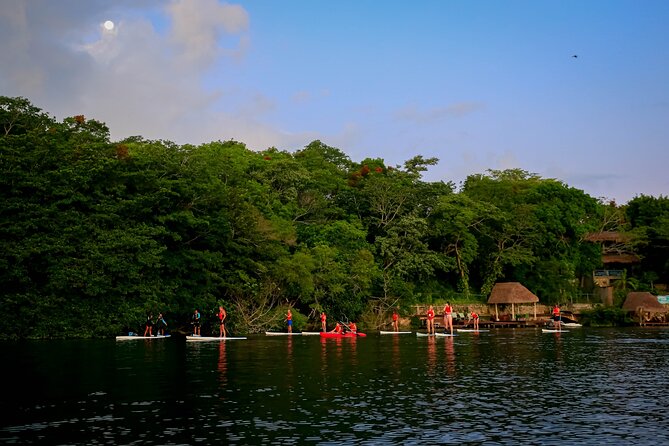 Sunrise Paddle Quest: Embrace the Dawn on Bacalar's Waters - Black Cenote sunrise break: photos, fruit, and getting hydrated