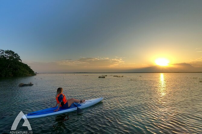 Sunrise Paddle Quest: Embrace the Dawn on Bacalar's Waters - Crossing Lake Bacalar toward Black Cenote and Pirates Canal
