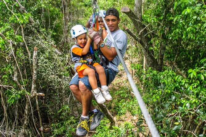 The Best Adrenaline Park! ATV´s Ziplines & Cenote swim experience from Cancun - Ziplining Over Jungle Trees: Easy Runs With Real Views