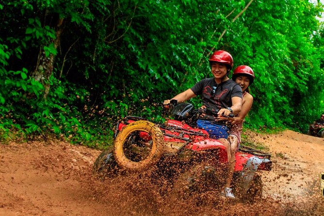 The Best Adrenaline Park! ATV´s Ziplines & Cenote swim experience from Cancun - Cenote Swim: Limestone Sinkhole Magic, Cold Water, Short Time