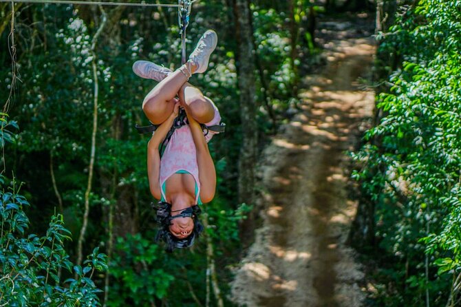 The best ATV tour with ziplines and Cenote swim day! - Zip lines and hanging bridges: what the adrenaline circuit really gives