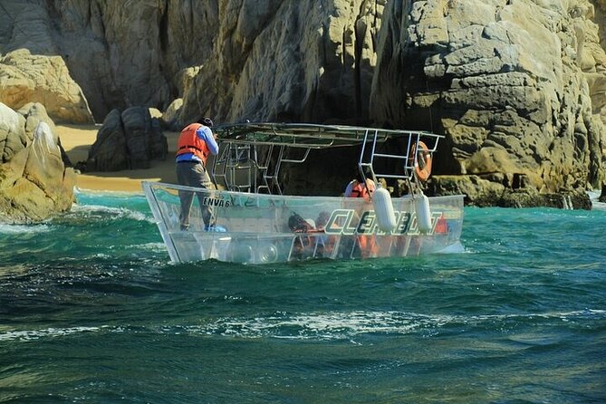 Tour to Arch in the only Clear Boat in Cabo Cruise Hotel PICKUP! - El Chileno and Mt. Solmar Views: Why These Stops Matter