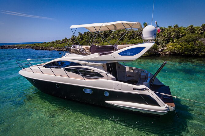 Tulum Luxury Escape – 4h All Inclusive on 43' Private Yacht - Crew Style You Can Feel: Emma, Alex, and Santiago