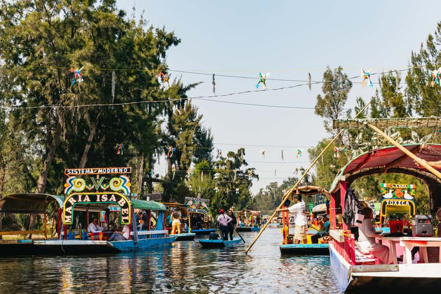 Xochimilco: a traditional boat tour, culture, and fun. - Getting to Canal 237 and that purple arch sign